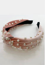 Load image into Gallery viewer, Pearl Velvet Wide Headband
