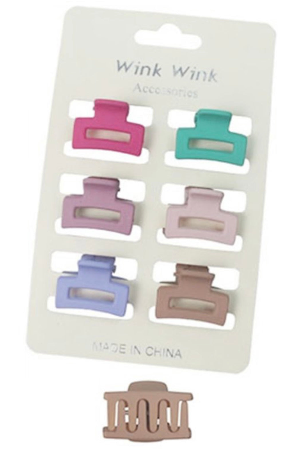 Mini Block Hair Clips